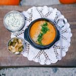 Zupa krem dyniowy z kimchi
