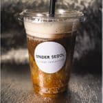 Iced jujube hochija latte (vegan)